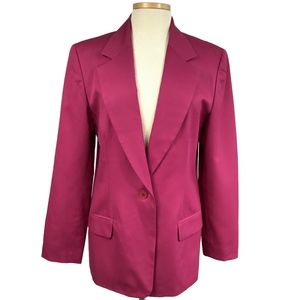 Pendleton Women's Size 10 Wool Blazer Vintage Cranberry Pink